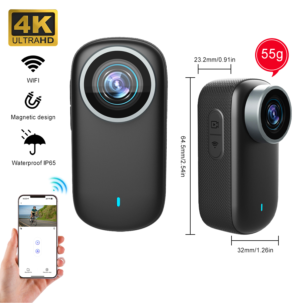 Garden Camera - WiFi 4K Mini Daumen Kamera Bodycam